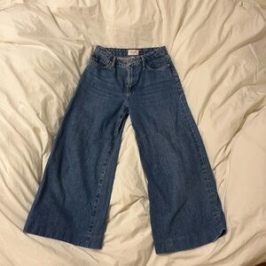 Frame Denim Wide-Leg Jeans in Classic Blue Wash